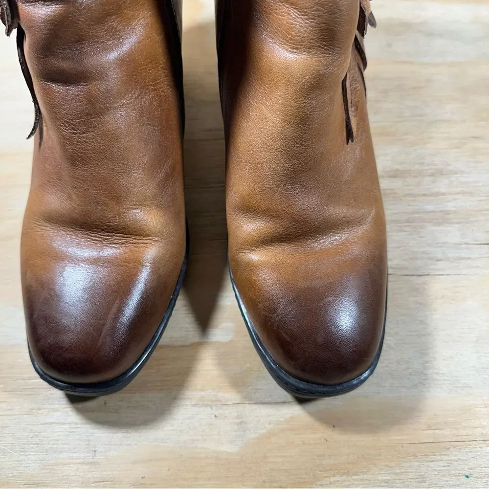 Socofy Leather Handmade Flower Boots Women’s Size 8.5